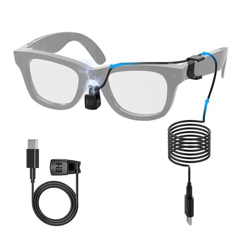 USB-C Charging Cable for Ray-Ban Meta Wayfarer(RW4006&RW4008) Smart Glasses, 3.9ft Tangle-Free TPE/TPU Cable, Built-in Voltage Stabilizer & PTC Protection, Power Bank/Phone/Car/Laptop Charging in Saudi Arabia