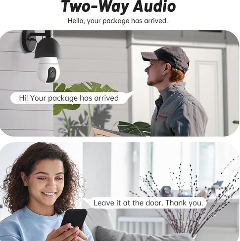Light Bulb Security Camera, 2.4G/5GHz WiFi 2K Security Cameras Wireless Outdoor Indoor,Bulb Cameras for Home Security,AI Motion Detection,One-Tap Call 911,US Based Cloud,2 Way Talk,Color Night Vision in Saudi Arabia