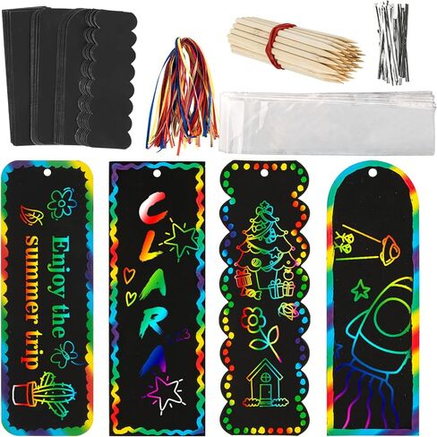 Maqihan Rainbow Paper Paper Art Rainbow Scratch Notes Scratch Art Party Form in Kuwait