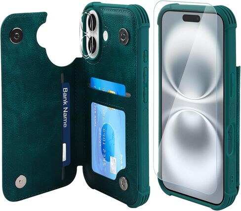 Fanavagy متوافق مع iPhone 16e Wallet Case for Women Men مع حامل بطاقة الائتمان ، RFID Block Pu Leather Flip Folio Phone مع Kickstand المغناطيسي مع واقي كاميرا الشاشة ، Clove Purple in Kuwait