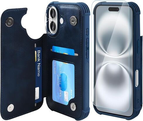Fanavagy متوافق مع iPhone 16e Wallet Case for Women Men مع حامل بطاقة الائتمان ، RFID Block Pu Leather Flip Folio Phone مع Kickstand المغناطيسي مع واقي كاميرا الشاشة ، Clove Purple in Kuwait