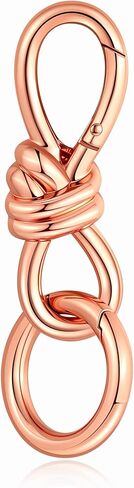 Gold Twist Knot Clasp Bag Charm Keychain D-Ring Keychain Trending Luxury Purse Fashion Accessory Heavy Duty Spring Snap Hook in Saudi Arabia