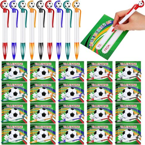 30 Set Valentine's Day Basketball Hoop Pens with Gift Card for Kid Valentine's Day Classroom Exchange Gift School Sports Basketball Novelty Ballpoint for School Sports Party Favor in Kuwait