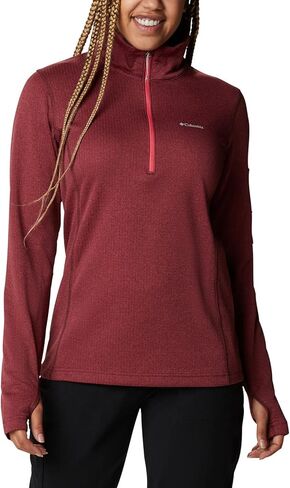 Columbia Women's Park View Grid Fleece Half Zip, Cirrus Grey, 1X Plus in Saudi Arabia
