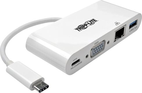 TRIPP LITE USB C إلى DVI Multiport Video Adapter Converter 1080p w/ USB-A HUB ، USB-C PD CHARGING ، GIGABIT Ethernet Port ، Thunderbolt 3 Compatible ، USB Type C ، USB Type-C (U444-06N-DGU-C) in Kuwait