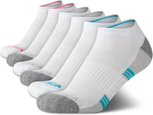 Nautica Women's Athletic Socks - 6 Pack Anti Blister Low Cut Tab Cushioned Ankle Socks - Arch Support Socks for Women (4-10) in Kuwait