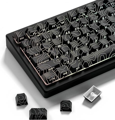 Dagaladoo Retro Double Shot PBT Keycaps 127 Keys Dye Sumlimation Shine من خلال كبسف المفاتيح مجموعة أغطية مفاتيح لوحة مفاتيح المخصصة للكرز لـ 60/65/75/tkl/96/100 ٪ لوحة مفاتيح ميكانيكية تخطيط الولايات المتحدة (رمادي/بيج) in Kuwait