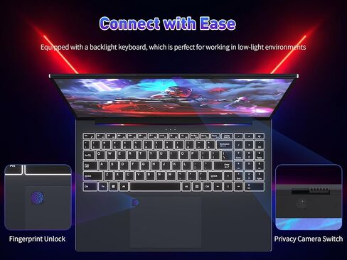 15.6 "جهاز كمبيوتر محمول للألعاب FHD مع AMD Ryzen 9 6900HX (8/16 ، حتى 4.9 جيجا هرتز) ، 32 جيجابايت من ذاكرة الوصول العشوائي DDR5 ، 1TB NVME SSD Windows 11 Pro Baptops ، Lacklit KB ، Privacy Camera ، USB-C ، Photerprint ، High-Proformance in Kuwait