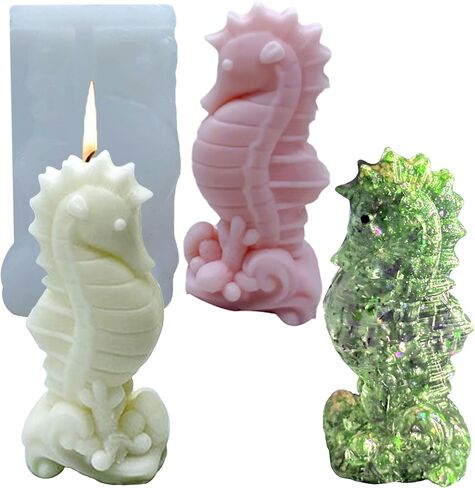4 Pack Heart Candle Molds with Star Wavy Cylinder Shaped Silicone Molds for Candle Making, Home Party Décor Valentines Mothers Day Scented Candles Gypsum Wax Soap Flower Specimen Clay Resin Crafts in Kuwait