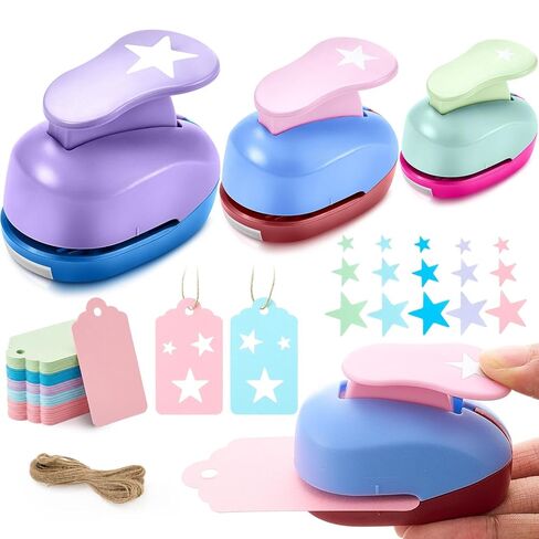 53 PCS Heart Paper Punch Set 3 PCS HEART HOLE PUNCH 50 PCS علامات هدايا الورق الأحمر والوردي مع اللكمات ذات العلامة 10 متر لسلسلة الحرف اليدوية DIY in Kuwait