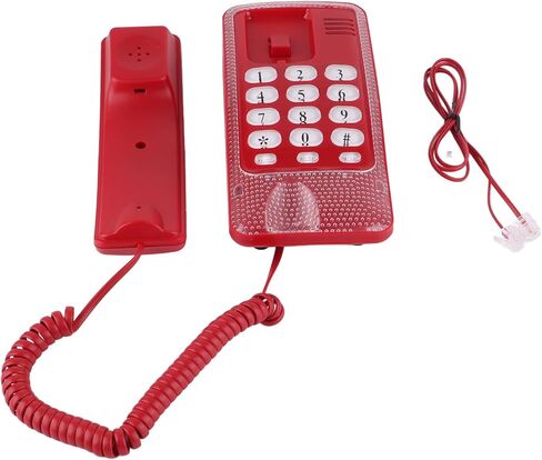 Cocoarm Painting Phone Cordless Phone Office Telephone with Function and Silent Circuit for Hotel and Household Wall or Table Assembly (red) in Saudi Arabia