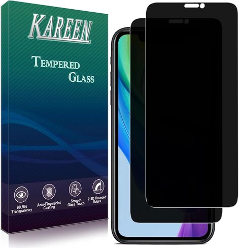 واقي شاشة خصوصية Kareen 2 Pack لـ iPhone 13 Pro Max/iPhone 14 Plus 6.7 بوصة مضادة للتجسس ، فيلم زجاجي خاص ، 9 ساعات ، سهلة التثبيت ، خالية من الفقاعات ، ودية في الحالة in Kuwait