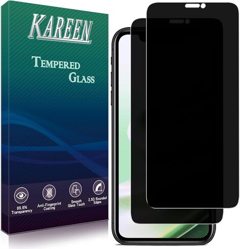 واقي شاشة خصوصية Kareen 2 Pack لـ iPhone 13 Pro Max/iPhone 14 Plus 6.7 بوصة مضادة للتجسس ، فيلم زجاجي خاص ، 9 ساعات ، سهلة التثبيت ، خالية من الفقاعات ، ودية في الحالة in Kuwait