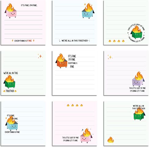 Bee Gift Sticky Notes - 9 PCS Honey Bees Self Stick Note Pads to Do List Memo Pads Bee Themed Gifts for Bee Lovers Student Teacher Women Office School Study Supplies 3x3 Inches in Kuwait