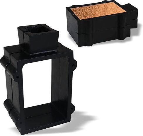SIMOND STORE قالب قارورة من الحديد الزهر مكون من قطعتين وحلقة من الألومنيوم مكونة من قطعتين لصب الرمل، أداة صب لصنع المجوهرات لصب طين رمل دلفت بتروبوند... in Kuwait