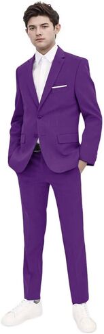 دعاوى رجال 2 قطعة ناعمة لليمة مجموعة صلبة اثنين زر السترة سترة سروال كلاسيكي Tuxedo in Saudi Arabia