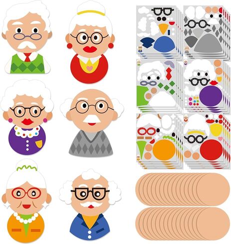 30 Set 100 Days of School Craft Kit Happy 100th Day of School Coloring Old Lady Grandpa DIY Crafts Poster for 100th Day of School Decorations Classroom Activity Art Project Game Party Favor Supplies in Kuwait