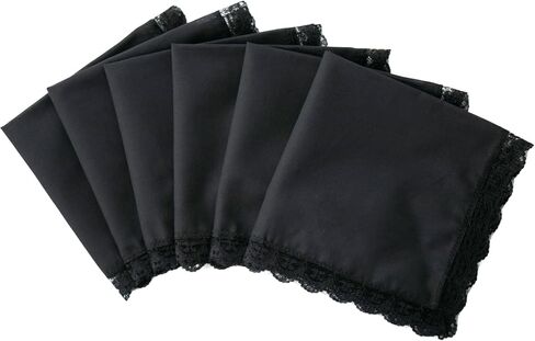 COCOUSM Womens Handkerchiefs White Cottom Crochet Lace Bridal Wedding Hankies 6 Pieces in Kuwait