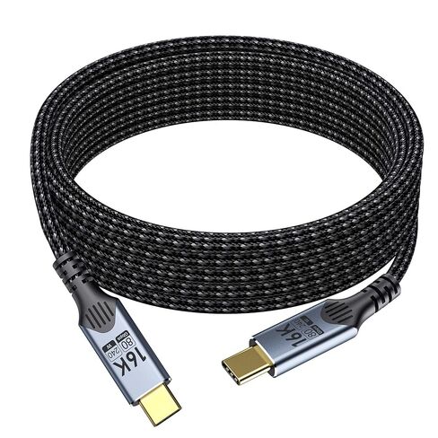 long usb c to usb c 6FT/2M Compatible With Thunderbolt 5 Cable high Speed 80GbpsData Transfer,16K/8K/4K Video, Braided type c to type c Charger Cord, 240W PD Fast Charging for thunderbolt 4/3 in Saudi Arabia