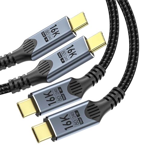 long usb c to usb c 6FT/2M Compatible With Thunderbolt 5 Cable high Speed 80GbpsData Transfer,16K/8K/4K Video, Braided type c to type c Charger Cord, 240W PD Fast Charging for thunderbolt 4/3 in Saudi Arabia