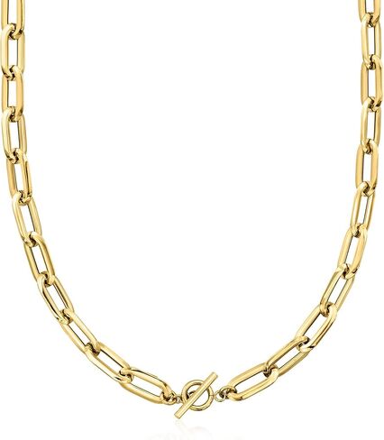 Ross-Simons Italian 14kt Yellow Gold Paper Clip Link Toggle Necklace in Saudi Arabia