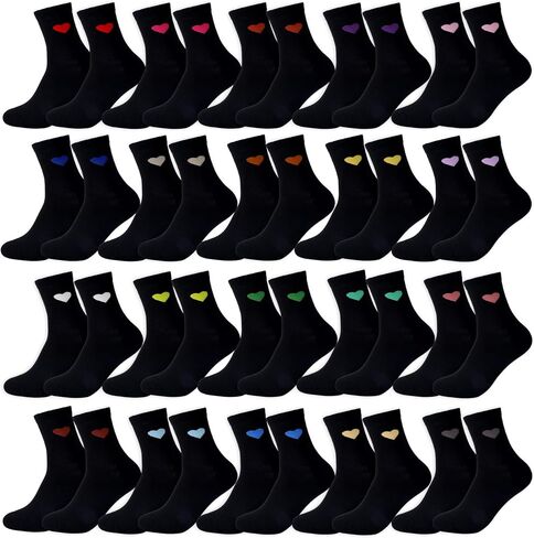 20 Pairs Heart Socks Bulk for Women Above Ankle Crew Socks for Mother Bridesmaid Birthday Gifts in Saudi Arabia
