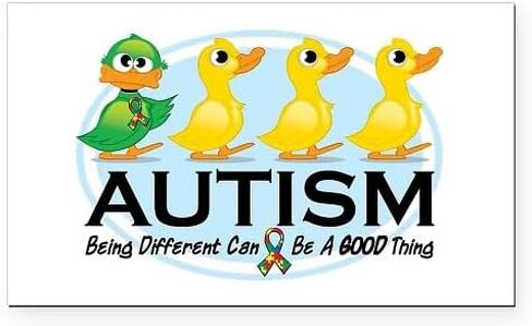 CafePress Autism Ugly Duckling Rectangle Car Bumper Magnet in Saudi Arabia
