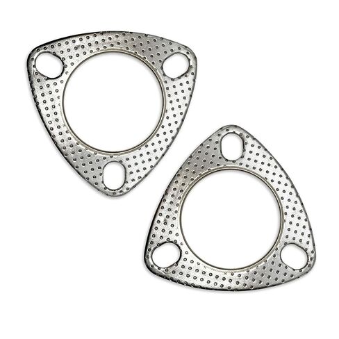 2.5 Inch Exhaust Gasket 3-Bolt 63.5mm Flange High Temperature Graphite w/Fire Ring Replacement 2 Pcs in Kuwait