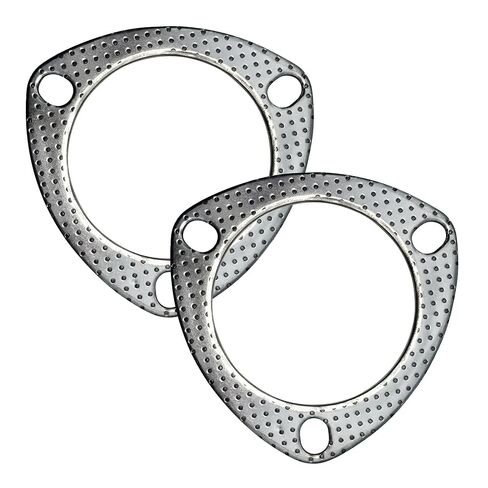 2.5 Inch Exhaust Gasket 3-Bolt 63.5mm Flange High Temperature Graphite w/Fire Ring Replacement 2 Pcs in Kuwait
