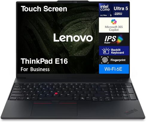 Lenovo ThinkPad E16 Gen 2 Business Laptop 16.0 "IPS FHD Display (Intel Core Ultra 7 155U (Beats I7-1355U) ، 64GB DDR5 ، 2TB PCIE SSD ، Backlit KB ، Phoushprint ، Thunderbolt 4 ، WIFI 6 ، Win 11 Pro) in Saudi Arabia