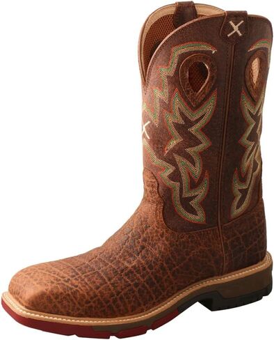 Twisted X Men's 12 "Western Work Boot ، إصبع قدم مربع إصبع القدم مع Cellstretch ، Tan & Tan ، 7 د in Saudi Arabia