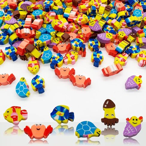 300 Pieces Rainbow Mini Erasers, Assortment Novelty Pencil Erasers Bulk for Rewards Prizes Gift in Kuwait