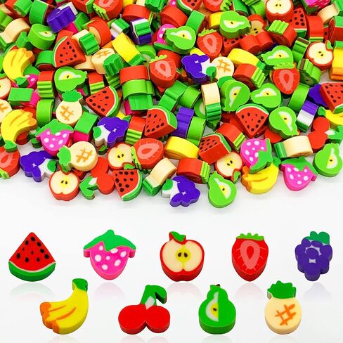300 Pieces Rainbow Mini Erasers, Assortment Novelty Pencil Erasers Bulk for Rewards Prizes Gift in Kuwait