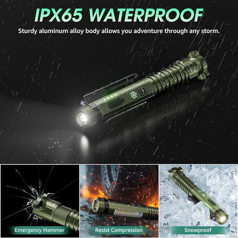 Rechargeable Flashlights High Lumens, Super Bright LED Powerful Tactical Flashlight, High Powered Flashlight, 5 Modes Zoomable Waterproof Handhel Flash Lights for Emergency Home Camping Hiking Outdoor in Kuwait