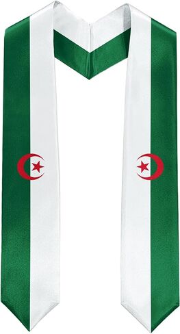 Belize Flag International Graduate Satin Stole Scarf with National Flag Design 72" Graduation Sash in Saudi Arabia