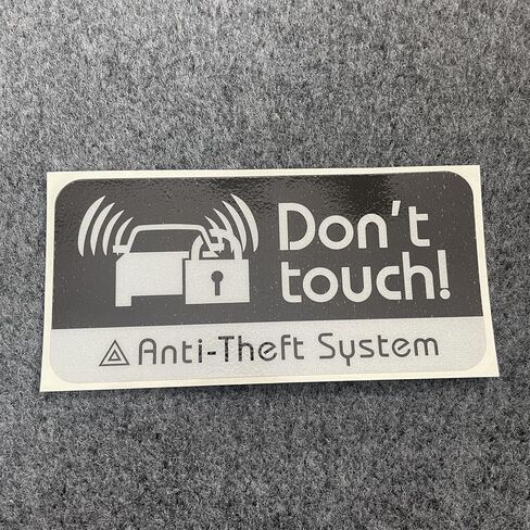 2X Car Styling Vinyl Tape Warning DO NOT Touch Anti-Theft System Auto Window Sticker Decal (70x33mm) in Saudi Arabia