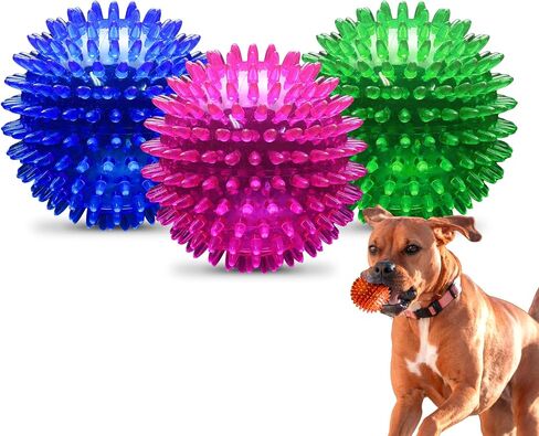 PetSport Gorilla Ball Scented, Super Durable, Ultra Light and Ultra Bouncy Dog Toy for Small, Medium and Large Dogs, Assorted Colors (4" Large Gorilla Ball) in Kuwait