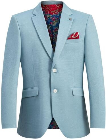 Elie Balleh Men’s Solid Blazer and Sports Coat, Premium Stylish & Comfortable with Natural Stretch, Distinctive Design, White X-Large in Saudi Arabia
