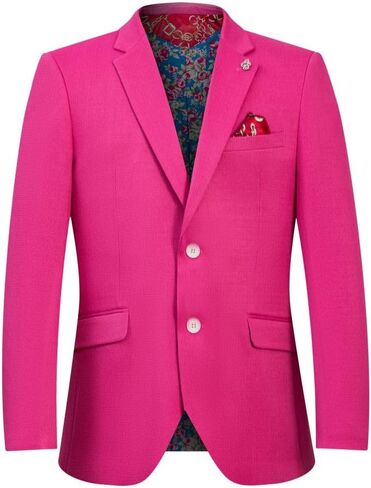 Elie Balleh Men’s Solid Blazer and Sports Coat, Premium Stylish & Comfortable with Natural Stretch, Distinctive Design, White X-Large in Saudi Arabia