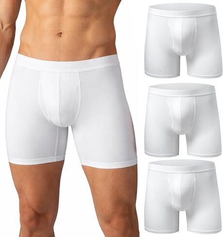Alpine Swiss Mens Boxer Briefs 3 Pack Underwear Breathable Cotton Modal Trunks in Saudi Arabia