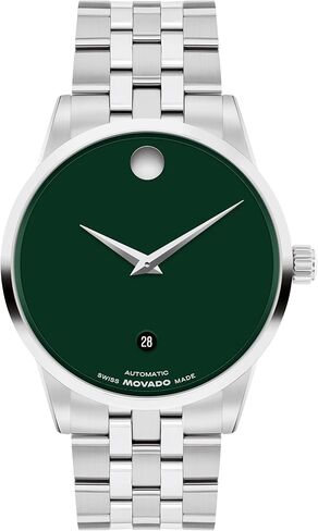 Movado Museum Classic Men's Automatic Watch, Stainless Steel Bracelet, Self-Winding Luxury Timepiece - Gift for Him - 40mm in Saudi Arabia