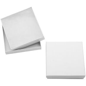 12 Pack Cotton Filled Brown Kraft Paper Cardboard Jewelry Gift and Retail Boxes 3 X 3 X 1 Inch Size by R J Displays in Kuwait