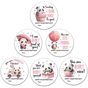 Happy Valentine's Gifts Tags Stickers, Dinosaur Circle Sticker Name Tags for Gift Wrapping, 60 Pcs Kids Valentines Cards Present Labels - A02 in Kuwait