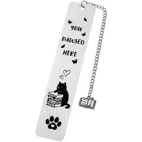 إشارة مرجعية للمعادن ، علامات كتاب لطيفة لقراءة النساء/الرجال/عشاق الكتب/الأطفال/الأصدقاء - إكسسوارات الكتب الدائمة والمقاومة للصدأ ، هدية عشاق القط (عيد ميلاد ، عيد الميلاد ، هدايا التخرج) in Kuwait