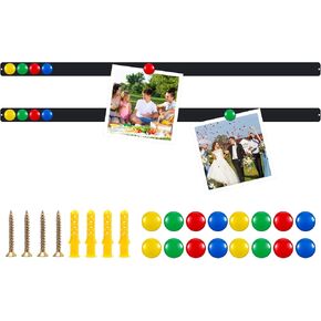 2 PCS 48 "× 2" شريط النشرة المغناطيسية بدون إطار للجدار الجدار من الحديد غير القابل للصدأ النشرة المعدنية شريط المذكرة مع 16 مغناطيس 4 مسامير 4 مراس الجدار للمكتب المدرسي منزل in Kuwait