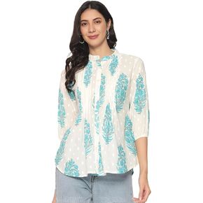 Pidavliya's Cotton's Cotton Printed Strained Straight | قمة القطن | السترة المطبوعة الأزهار | كورتيس قصيرة in Kuwait