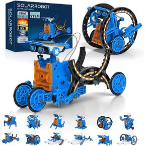 Aesgogo STEM Projects 12-in-1 Creation Solar Robot Kit ، تجارب علمية هدايا للأطفال الذين تتراوح أعمارهم بين 8 و 12 عامًا ، مجموعة روبوتات بناء DIY التعليمية لـ 8 9 10 11 12 13 14 in Kuwait
