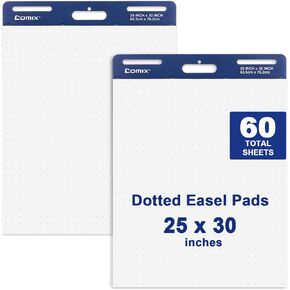 Comix Sticky Easel Pad, 25 x 30 Inches Flip Chart Paper for Teachers, Large Self Stick Easel Paper, 30 Sheets/Pad, 2 Pads/Pack in Kuwait