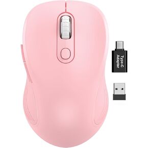 Trueque Wireless Mouse E702 2.4GHz Portable Computer Mouse with USB Receiver, Comfortable Silent Mice for Laptop, Chromebook, PC, Notebook, Desktop, Windows, Mac (Blue&Pink) in Saudi Arabia