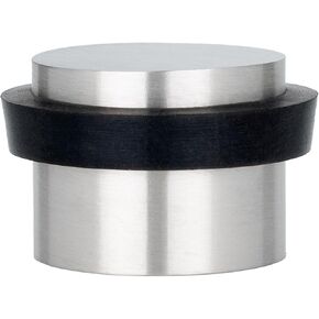 EVI | Adhesive Doorstop | 1.1'' X 0.8'' | Natural Silicone White Rubber | Stainless Steel Matte Finish | Great Adherence | 100% Functional | Mod. I-163 in Kuwait